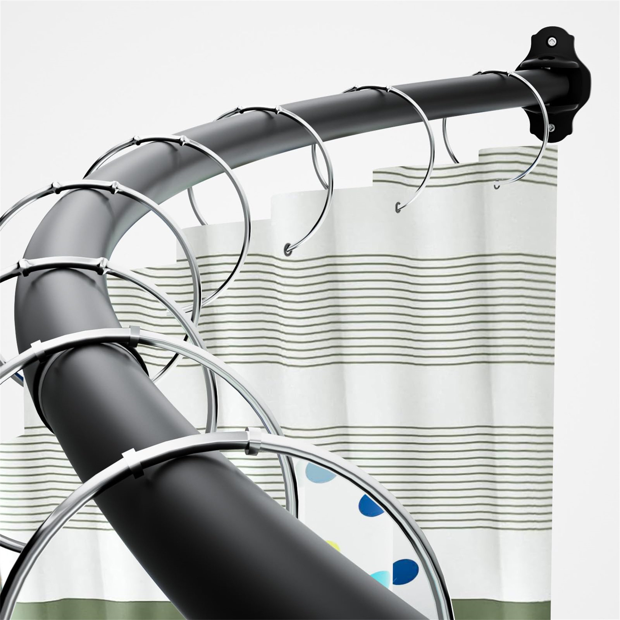 Premium Extra Wide Shower Curtain Rod for Spacious Bathroom Design
